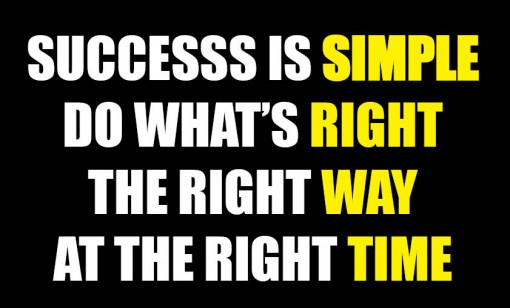Success is simple
