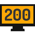 Ikona monitora s číslom 200 
