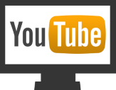 Ikona monitora s logom YouTube
